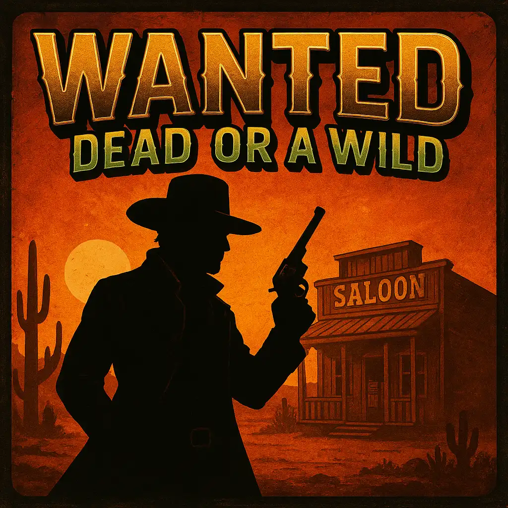 Wanted Dead or a Wild slot game tile with a wild west gunslinger