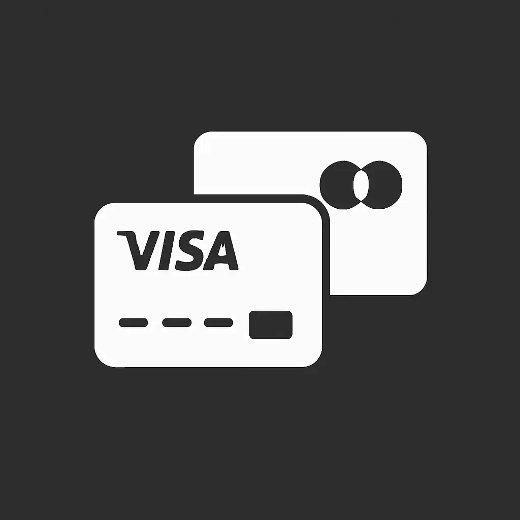 Visa and Mastercard card icons